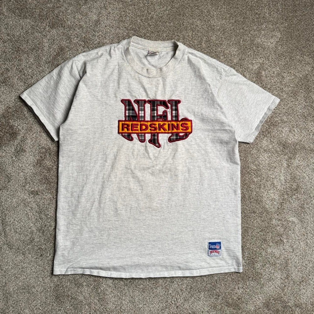 VINTAGE HEATHER GREY NUTMEG "REDSKINS" TEE